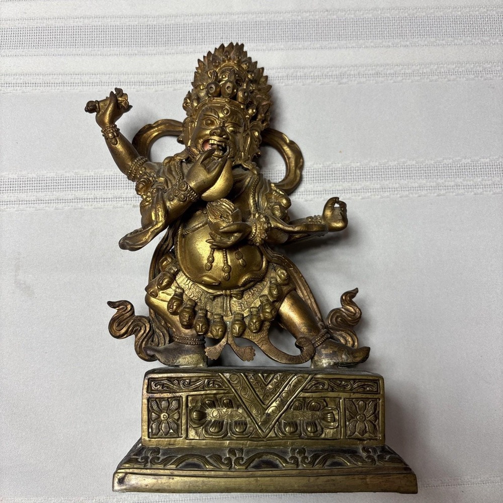 China Tibet Buddhism Bronze Gilt Shakyamuni Amitabha Buddha Tathagata Statue